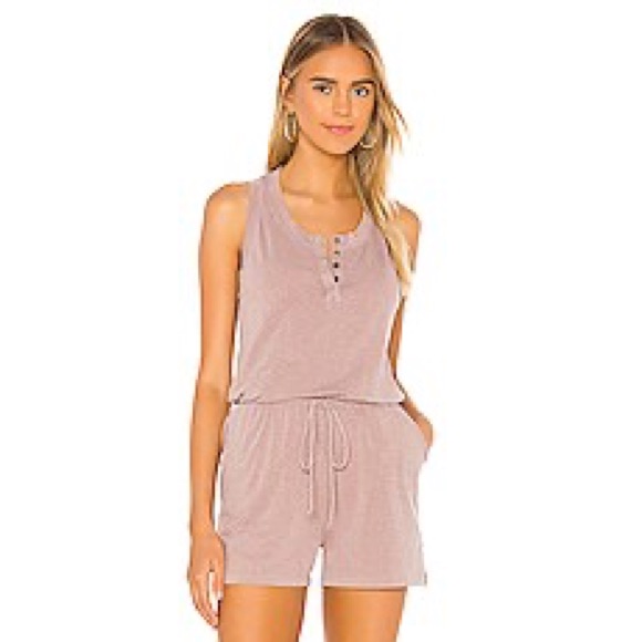 {Anthropologie} Sundry Racerback Romper In Pigment Driftwood Size 1(S)